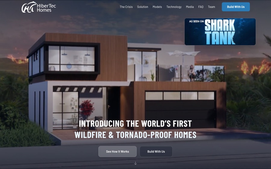 HiberTec website homepage